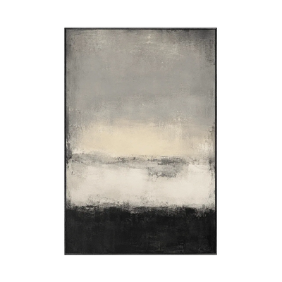 Charcoal Mist Textured Wall Art | Olyrel