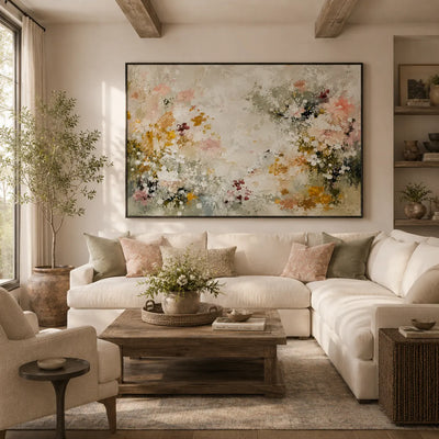Wildflower Meadow Floral Wall Art room scene 3 | Olyrel