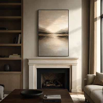Quiet Estuary Landscape Wall Art room scene 2 | Olyrel