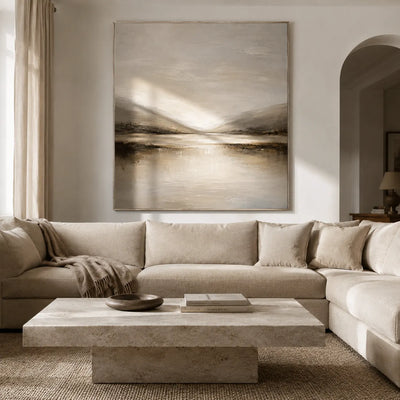 Quiet Estuary Landscape Wall Art room scene 4 | Olyrel