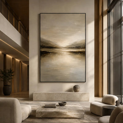 Quiet Estuary Landscape Wall Art room scene 6 | Olyrel