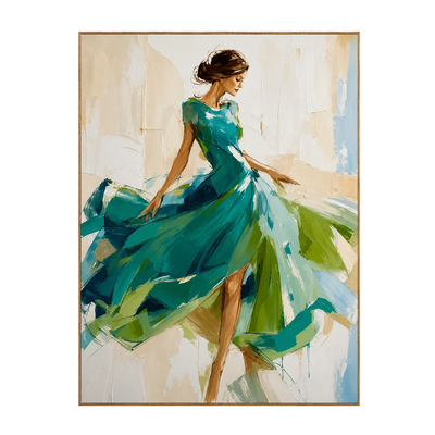 Emerald Dancer Figure Wall Art | Olyrel
