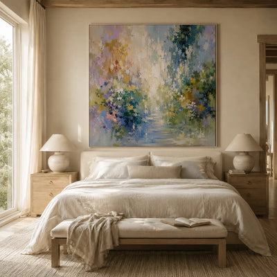 Garden Stream Floral Wall Art room scene 2 | Olyrel
