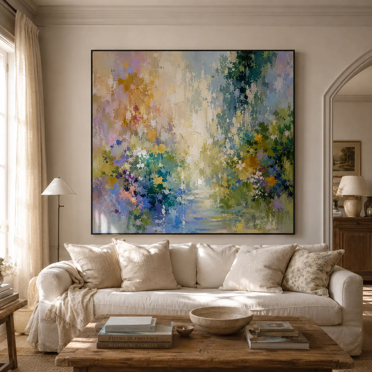 Garden Stream Floral Wall Art room scene 3 | Olyrel