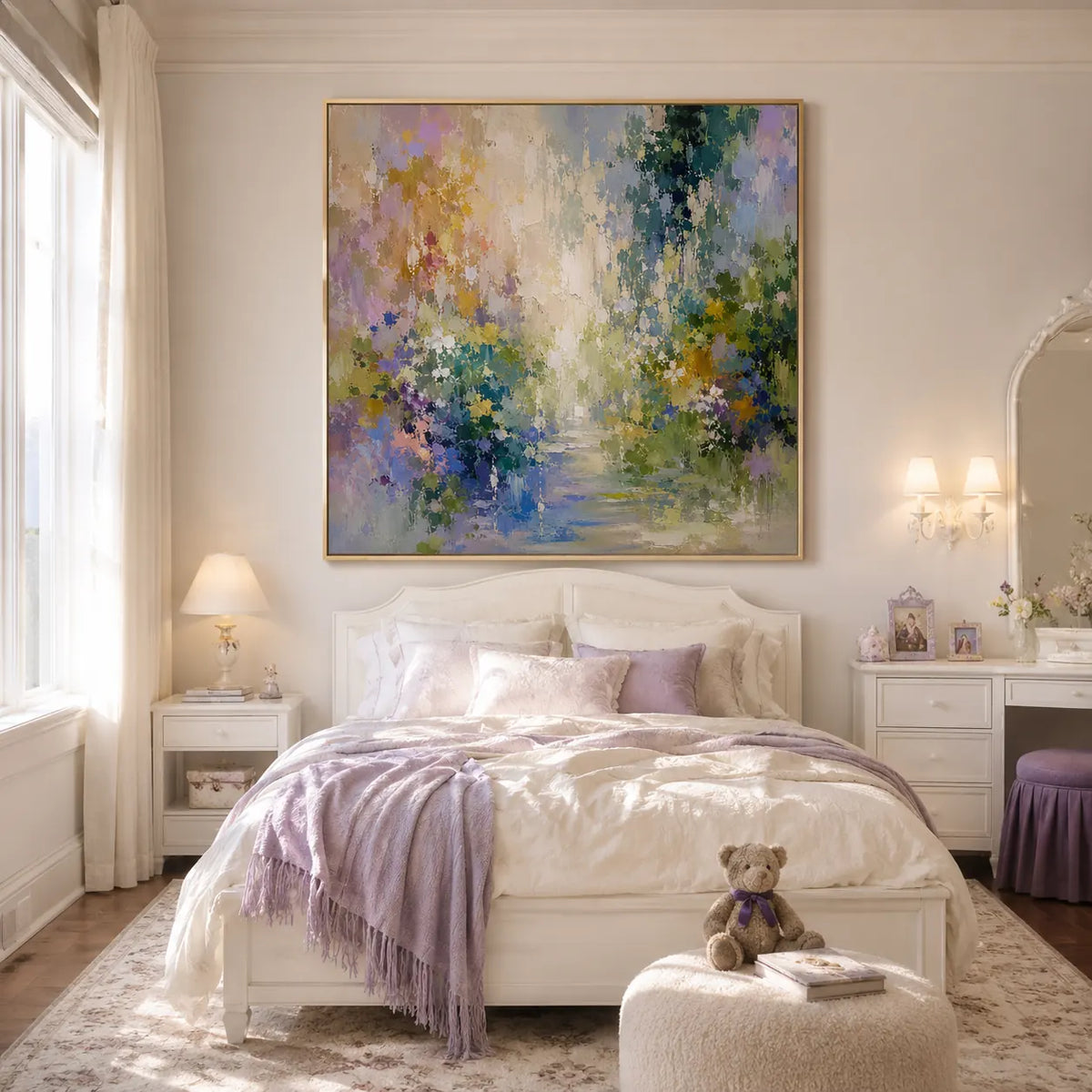 Garden Stream Floral Wall Art room scene 4 | Olyrel