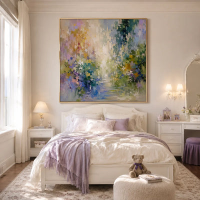 Garden Stream Floral Wall Art room scene 4 | Olyrel