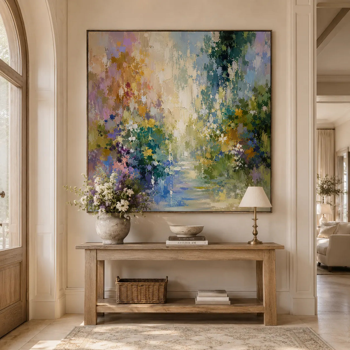Garden Stream Floral Wall Art room scene 5 | Olyrel