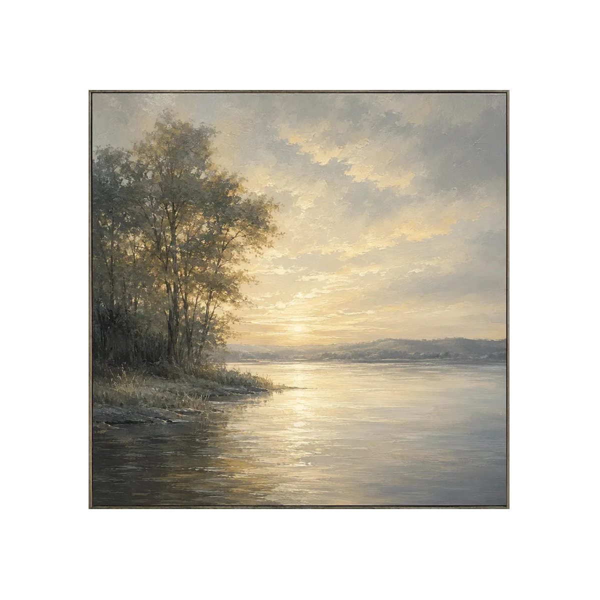 Golden Shore Landscape Wall Art | Olyrel