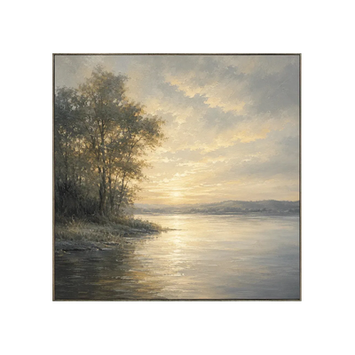 Golden Shore Landscape Wall Art | Olyrel