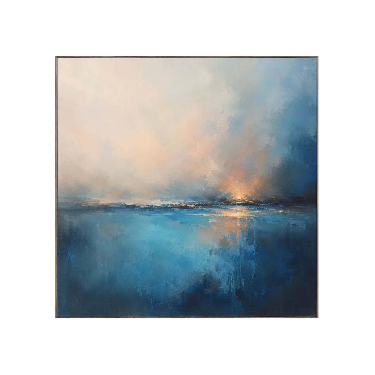 Blue Rain Seascape Wall Art | Olyrel