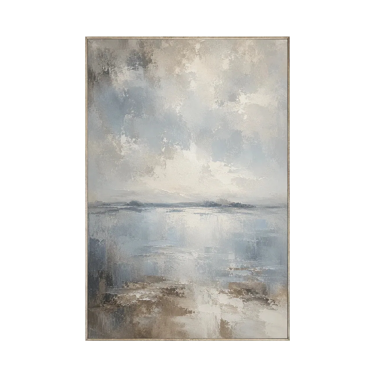 Silver Mist Seascape Wall Art | Olyrel