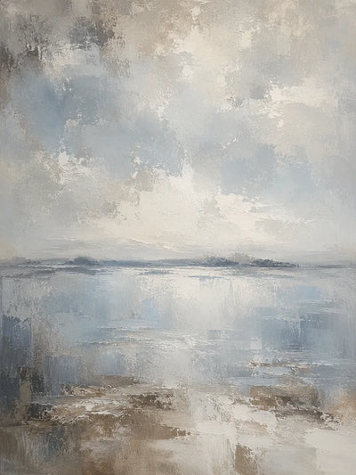 Silver Mist Seascape Wall Art room scene 1 | Olyrel