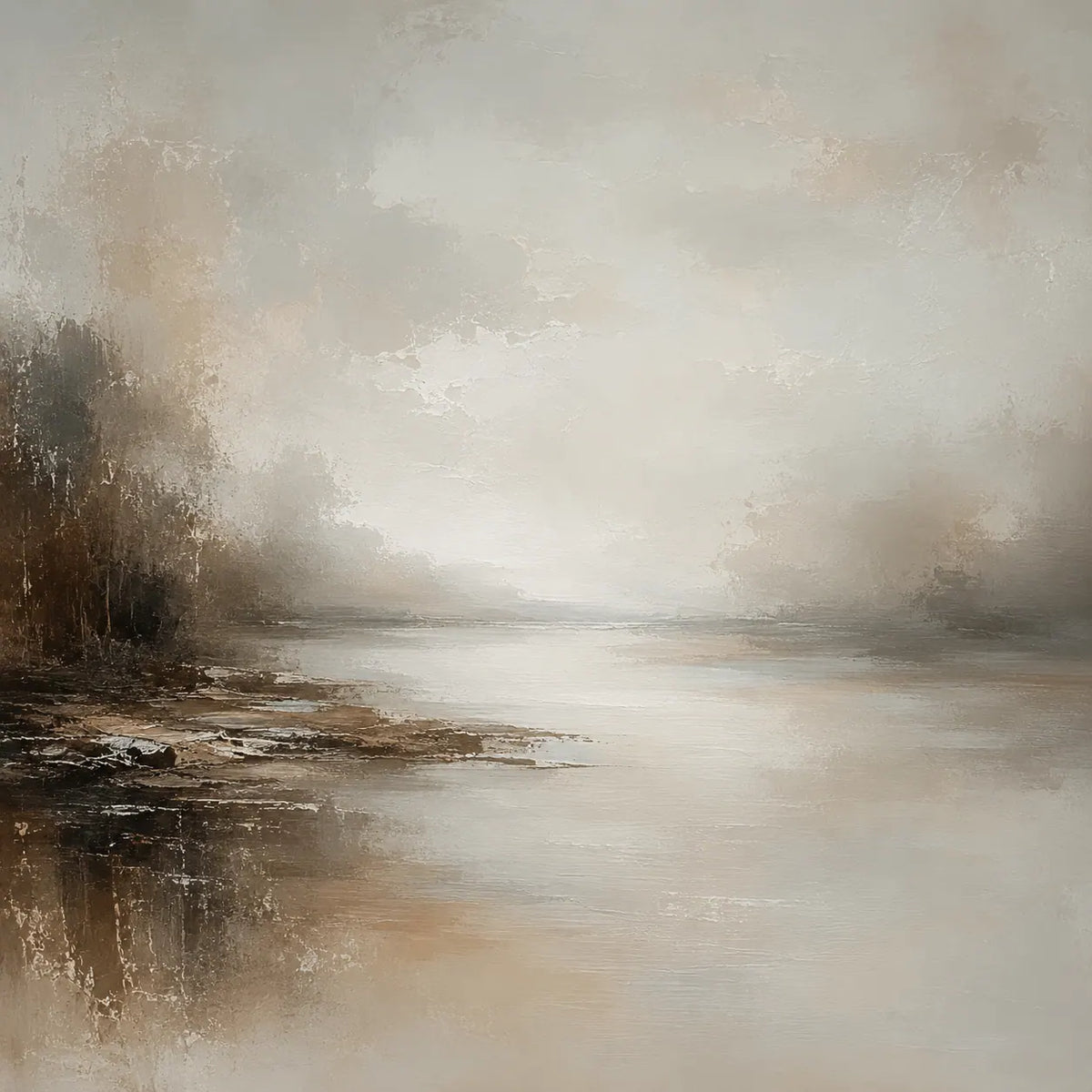 Soft Harbor Landscape Wall Art room scene 1 | Olyrel