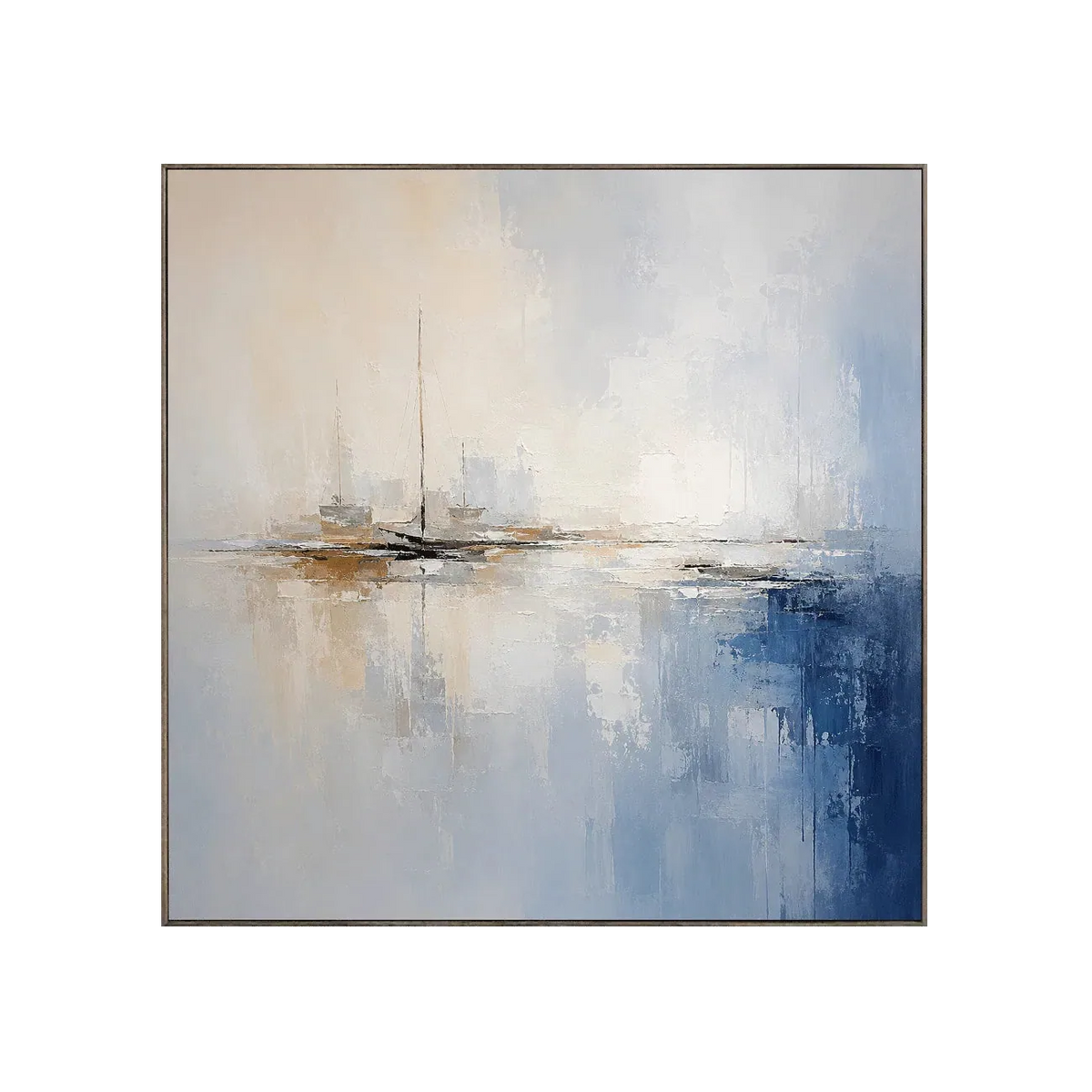 Quiet Marina Coastal Wall Art | Olyrel