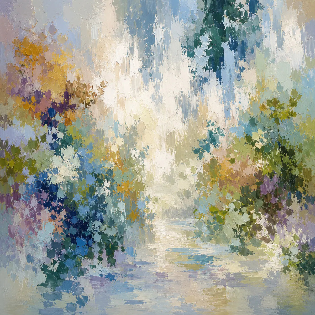 Blooming Path Floral Wall Art room scene 1 | Olyrel