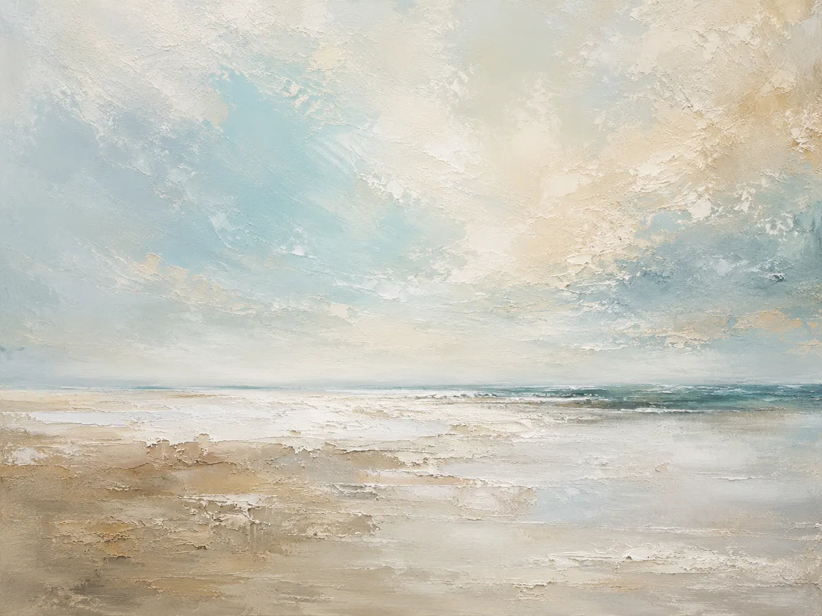 Pale Surf Coastal Wall Art room scene 1 | Olyrel