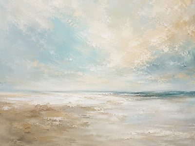 Pale Surf Coastal Wall Art room scene 1 | Olyrel
