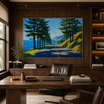 Pine Road Landscape Wall Art room scene 3 | Olyrel