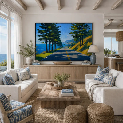 Pine Road Landscape Wall Art room scene 5 | Olyrel