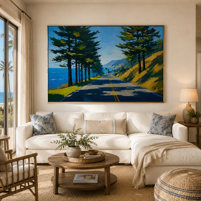 Pine Road Landscape Wall Art room scene 6 | Olyrel