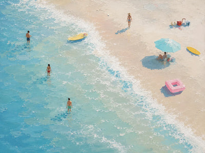 Aqua Shore Coastal Wall Art room scene 1 | Olyrel