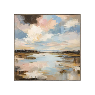 Cloud Marsh Landscape Wall Art | Olyrel
