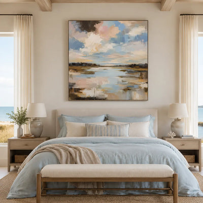 Cloud Marsh Landscape Wall Art room scene 6 | Olyrel