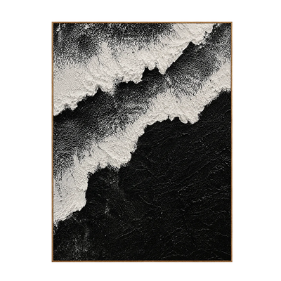 Monochrome Ridge Abstract Wall Art | Olyrel