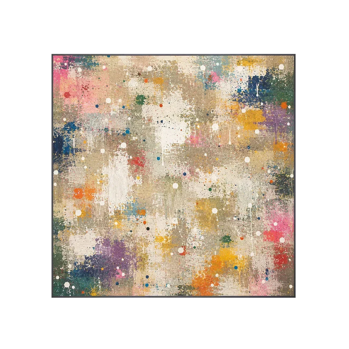 Confetti Grid Abstract Wall Art | Olyrel