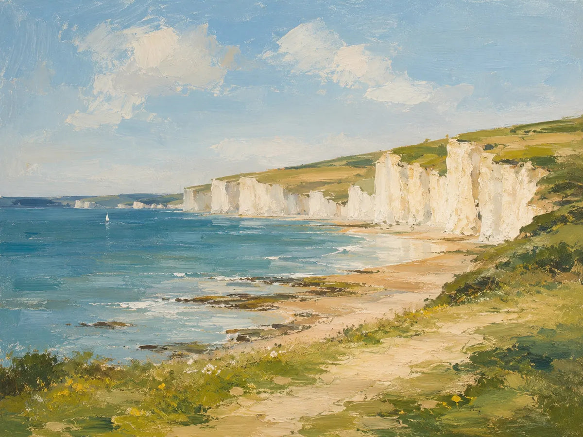 White Cliffs Coastal Wall Art room scene 1 | Olyrel