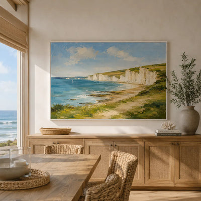 White Cliffs Coastal Wall Art room scene 4 | Olyrel