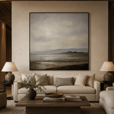 Gray Sound Landscape Wall Art room scene 5 | Olyrel