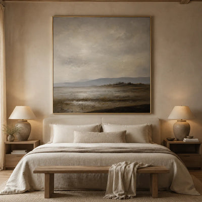 Gray Sound Landscape Wall Art room scene 6 | Olyrel
