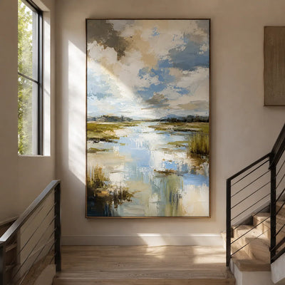 Quiet Marsh Landscape Wall Art room scene 6 | Olyrel