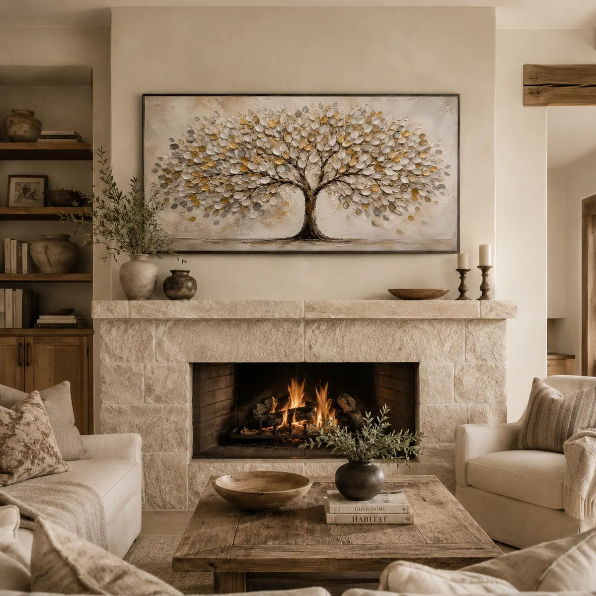 Blossom Tree Botanical Wall Art room scene 3 | Olyrel