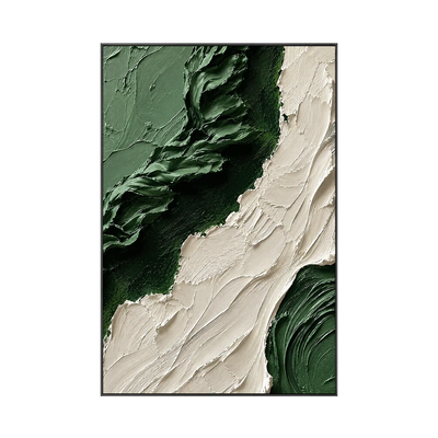 Emerald Flow Textured Wall Art | Olyrel