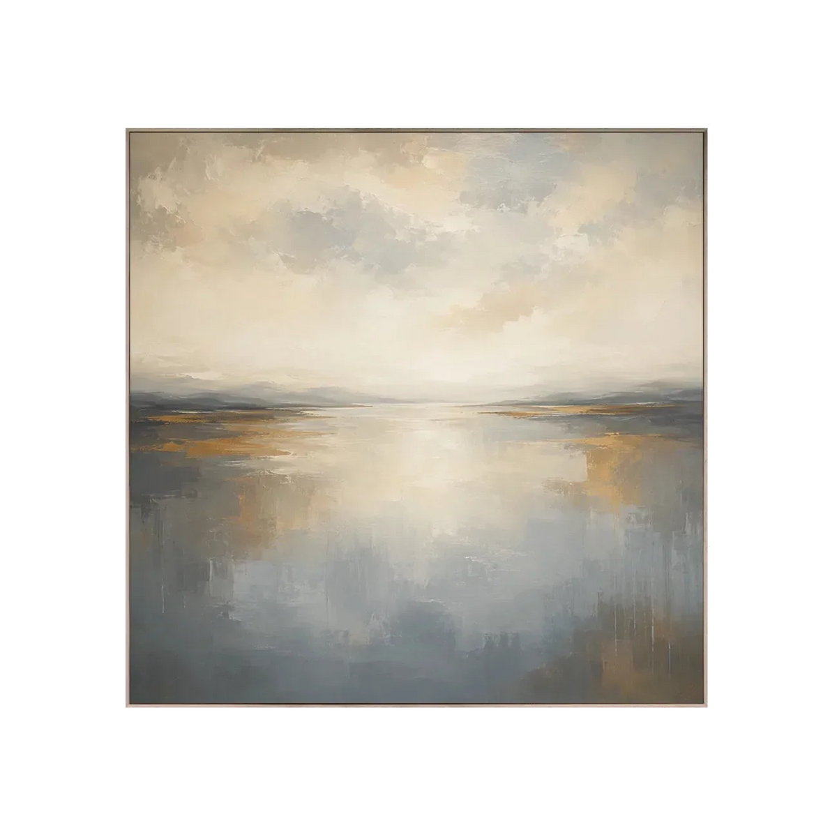 Quiet Silver Seascape Wall Art | Olyrel