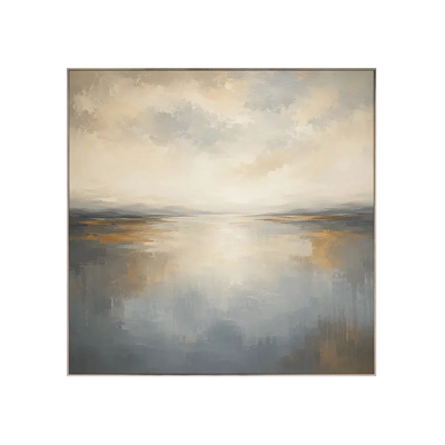 Quiet Silver Seascape Wall Art | Olyrel