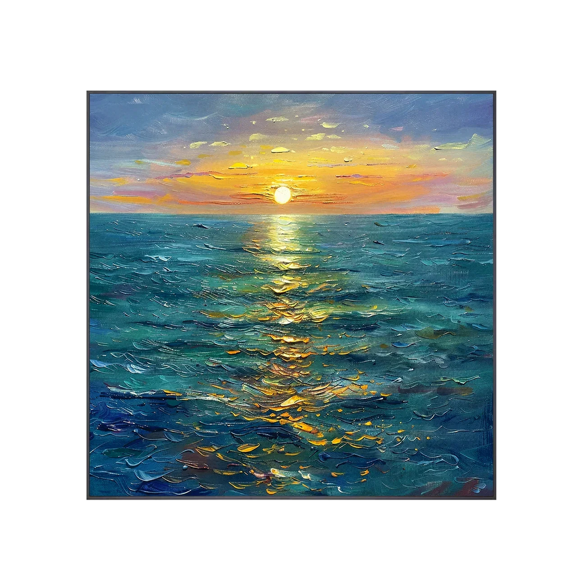 Sunlit Tide Seascape Wall Art | Olyrel