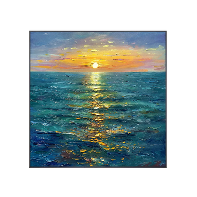 Sunlit Tide Seascape Wall Art | Olyrel