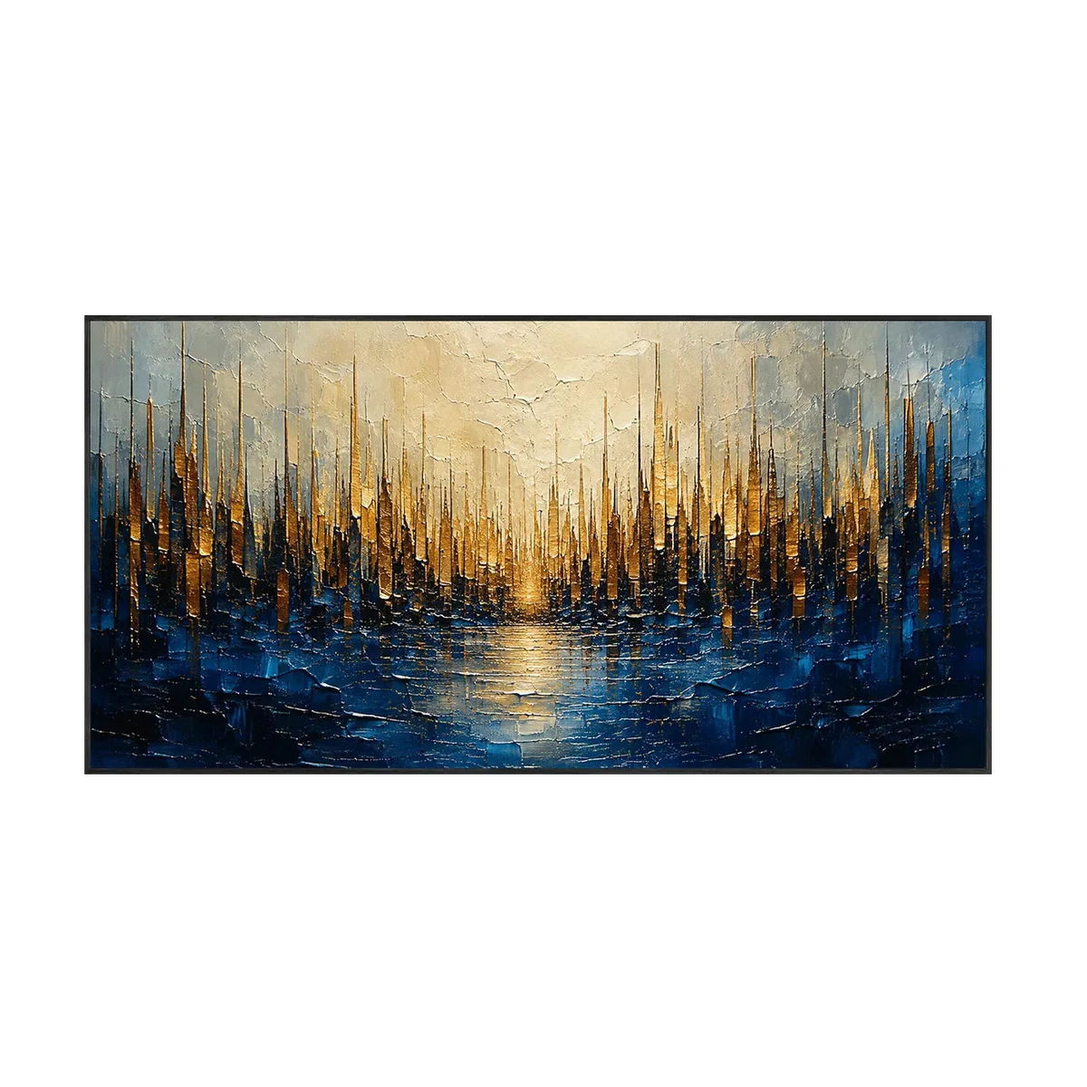 Golden Reed Coastal Wall Art | Olyrel