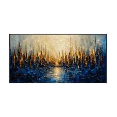 Golden Reed Coastal Wall Art | Olyrel
