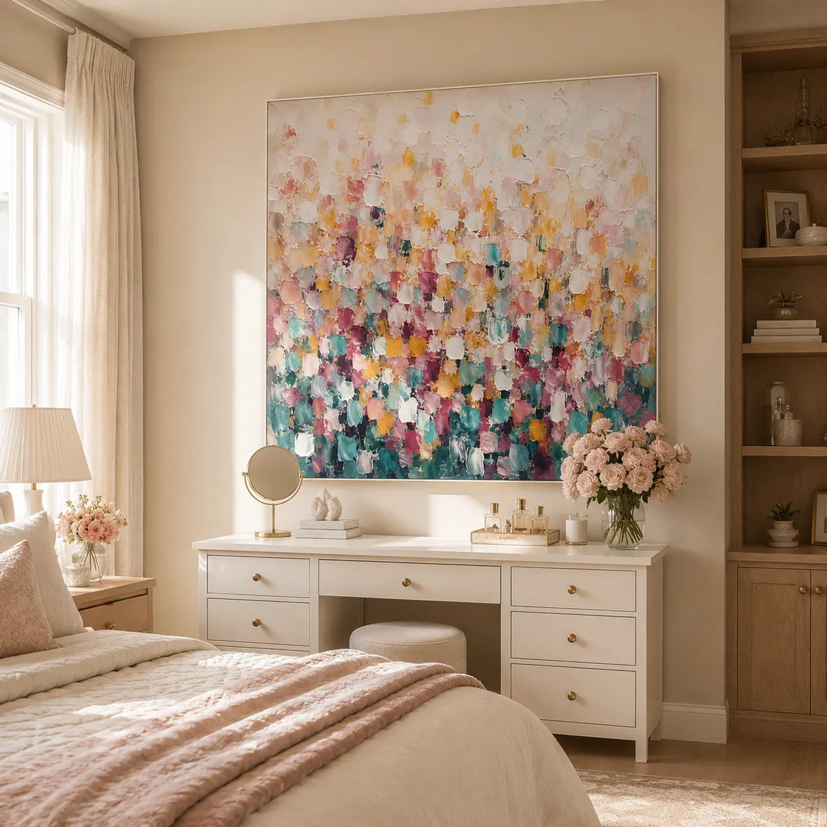 Confetti Bloom Floral Wall Art room scene 3 | Olyrel