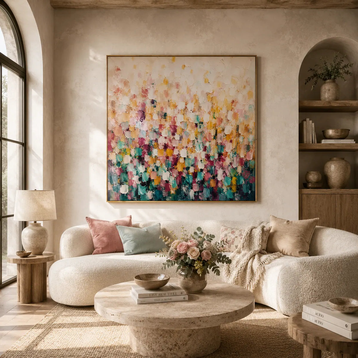 Confetti Bloom Floral Wall Art room scene 6 | Olyrel