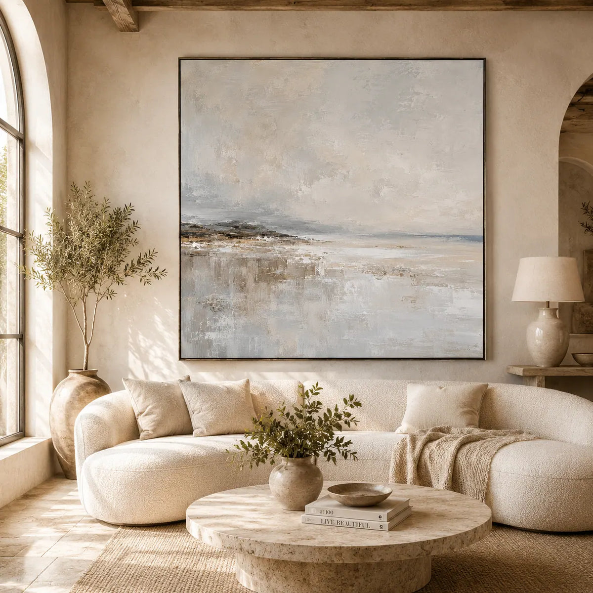 Silver Flats Seascape Wall Art room scene 2 | Olyrel
