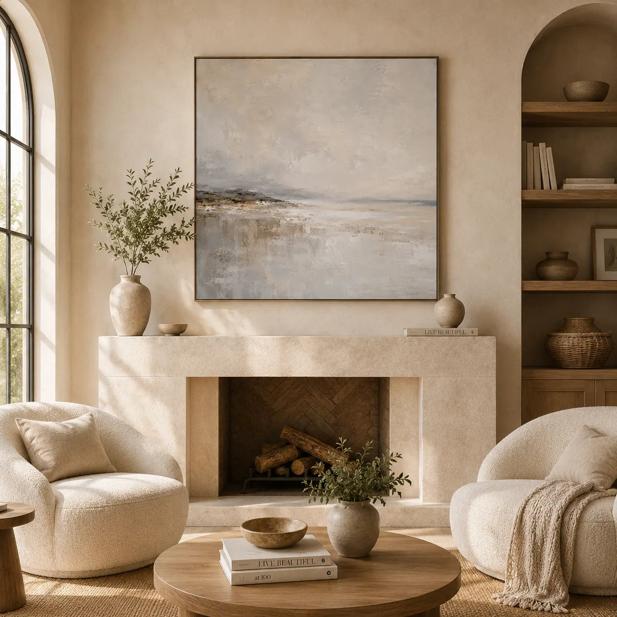 Silver Flats Seascape Wall Art room scene 4 | Olyrel