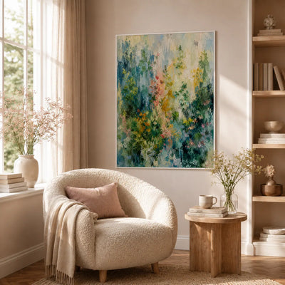 Rain Garden Floral Wall Art room scene 6 | Olyrel