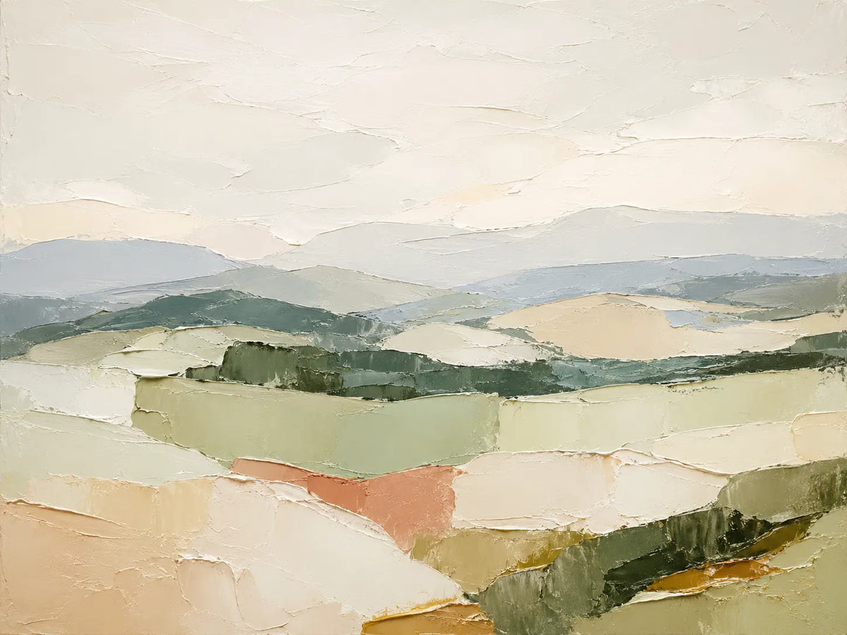 Soft Valley Landscape Wall Art room scene 1 | Olyrel