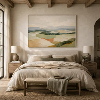 Soft Valley Landscape Wall Art room scene 4 | Olyrel