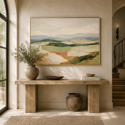 Soft Valley Landscape Wall Art room scene 6 | Olyrel